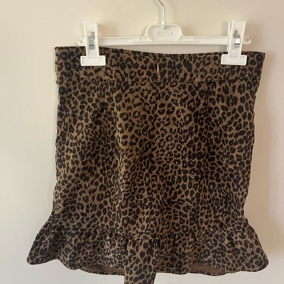 Animal-printed ruched corduroy skirt - Picture 4 of 5